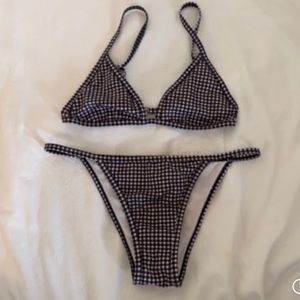 Gingham print bikini